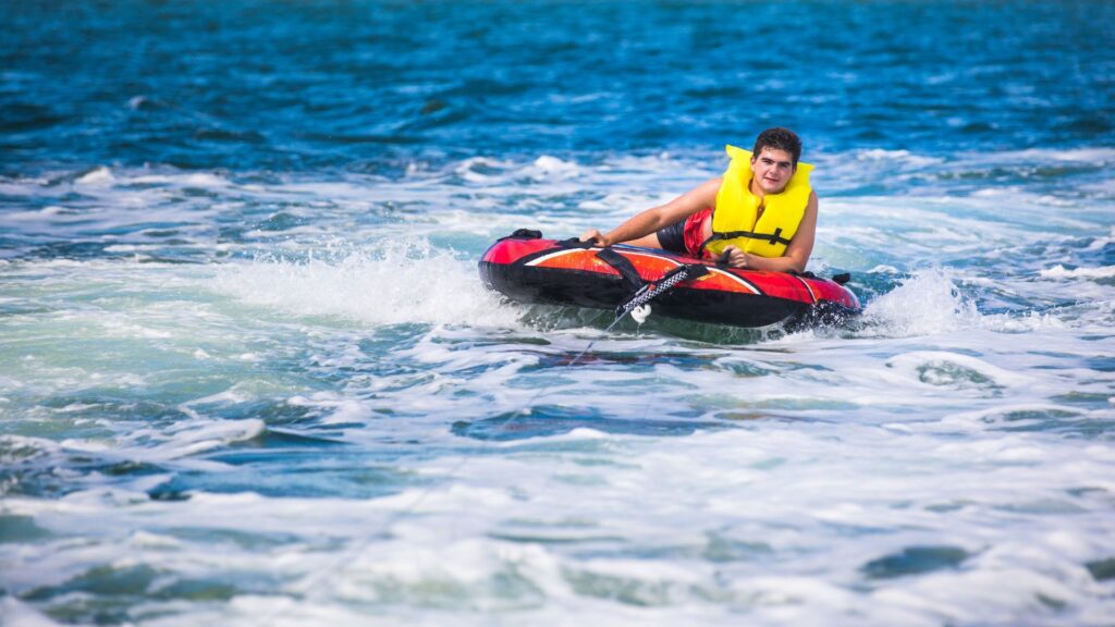 Seajoy yachts and watersports in rethymno crete, sofa rides, banana